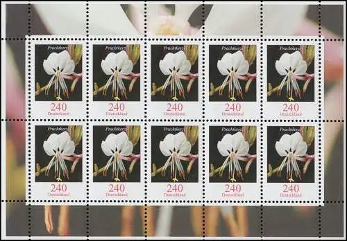 2969 Blumen 240 Cent Prachtkerze - Zehnerbogen ** postfrisch