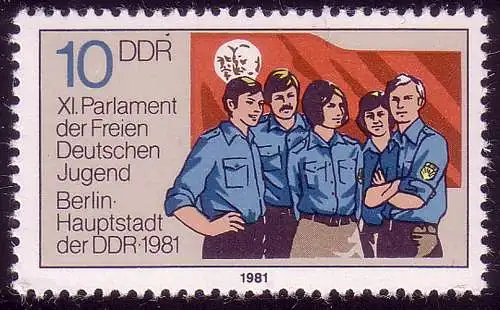 2609 FDJ 10 PF 1981 ** postfrisch