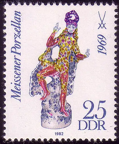 2669 Meissener Porzellan 25 Pf 1982 ** postfrisch