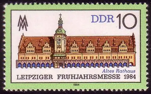 2862 Leipziger Frühjahrsmesse 10 Pf 1984 **