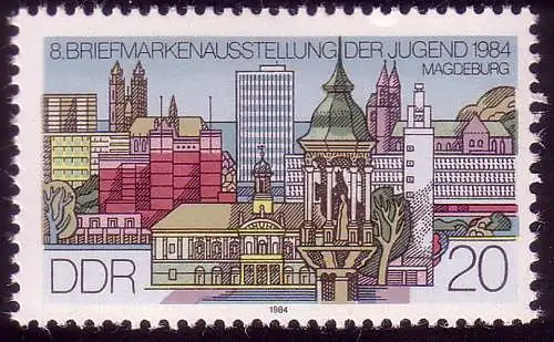 2904 Briefmarkenausstellung der Jugend 20 Pf 1984 **