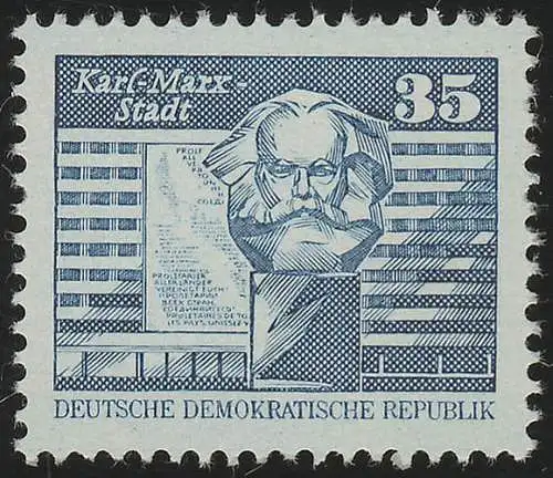 2506v Aufbau in der DDR/klein 35 Pf, Papier v, postfrisch **