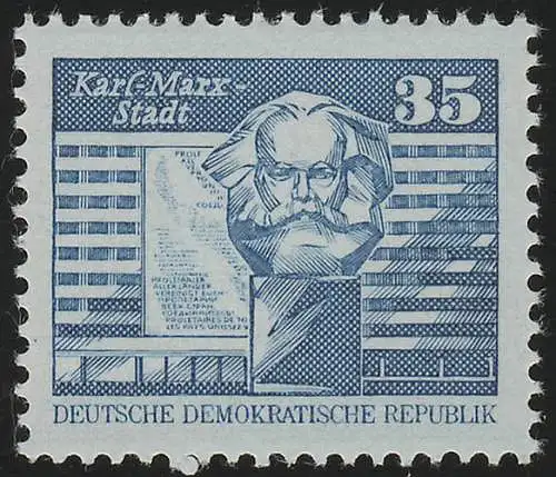 2506w Aufbau in der DDR/klein 35 Pf, Papier w, **