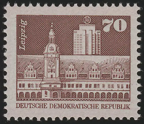 2602w Aufbau in der DDR/klein 70 Pf, Papier w, postfrisch **