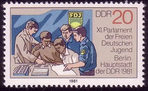 2610 FDJ 20 PF 1981 ** postfrisch