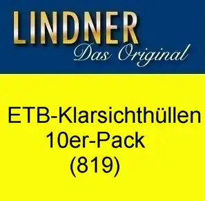 LINDNER ETB-Klarsichthüllen 819 (ungeteilt), 10er-Packung