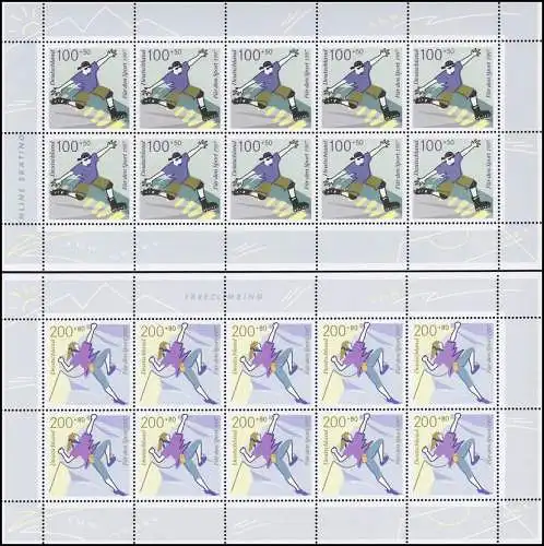 1898-1901 Sporthilfe Fun-Sport 1997, 4 Werte, 10er-Bogen-Satz **