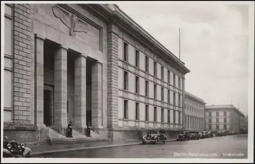 Ansichtskarte Reichskanzlei Voßstraße, BERLIN Brandschutz 28.3.1939