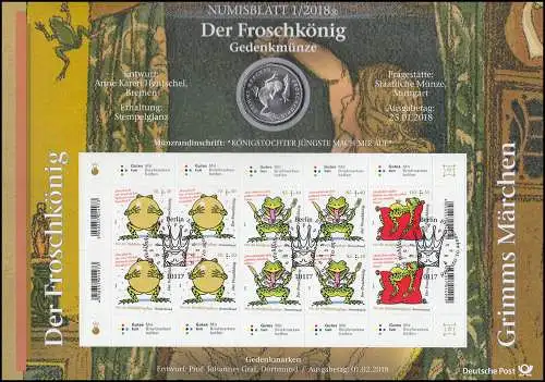 3357-3359 Grimms Märchen: Der Froschkönig - Numisblatt 1/2018