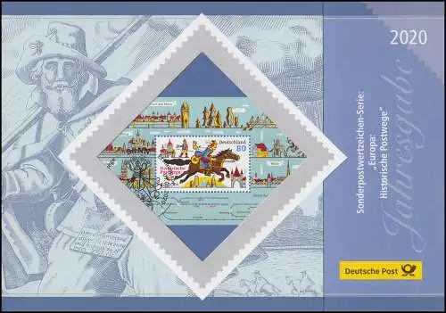 Jahresgabe der Post 2020 - Block 86 Historische Postwege