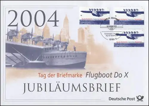 2428 Tag der Briefmarke & Flugboot Do X 2004 - Jubiläumsbrief