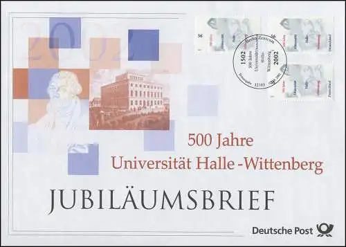 2254 Universität Halle-Wittenberg & Martin Luther 2002 - Jubiläumsbrief