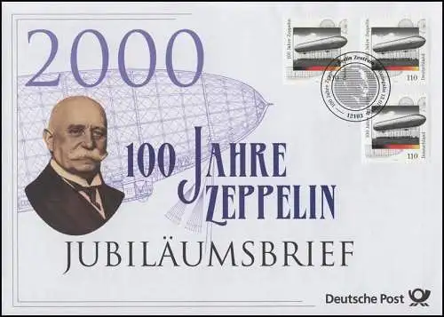 2128 Zeppelin-Luftschiffe 2000 - Jubiläumsbrief