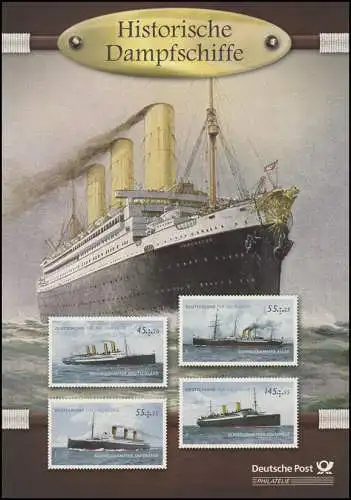 2809-2812 Jugend: Historische Schnelldampfer und Dampfschiffe - EB 4/2010