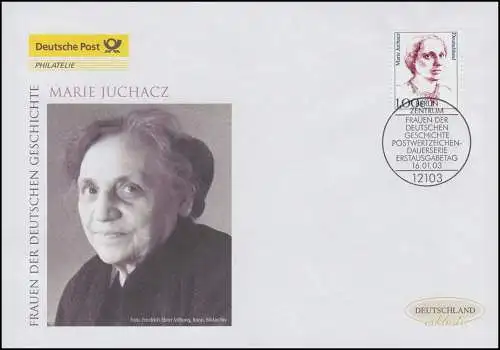 2305 Frauen Marie Juchacz, Schmuck-FDC Deutschland exklusiv