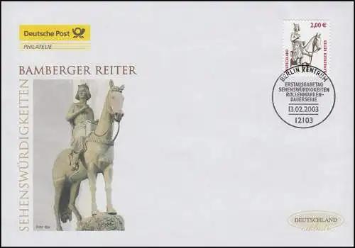 2314 SWK Bamberger Reiter, Schmuck-FDC Deutschland exklusiv