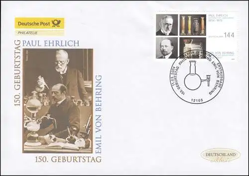 2389 Paul Ehrlich und Emil von Bering, Schmuck-FDC Deutschland exklusiv