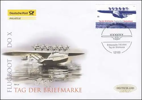 2428 Tag der Briefmarke - Flugboot Do X, Schmuck-FDC Deutschland exklusiv