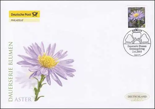 2463 Blume Herbstaster 50 Cent, Schmuck-FDC Deutschland exklusiv