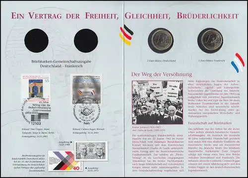 Numis-Faltblatt 40 Jahre Vertrag über die Deutsch-Französische Zusammenarbeit
