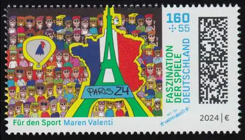 3827 Olympische Spiele Paris 2024 - Maren Valenti, postfrisch **