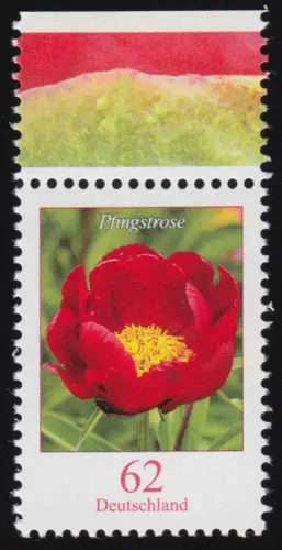 3114 Blume Pfingstrose 62 Cent nassklebend aus Bogen, postfrisch **