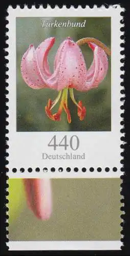 3118 Blume Türkenbund 440 Cent aus Bogen, postfrisch **