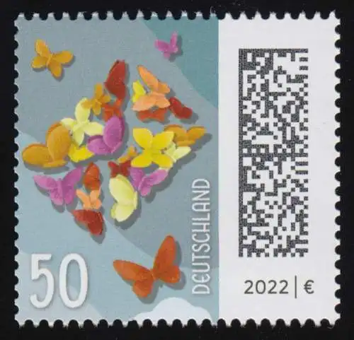 3714AII Schmetterlingsbrief 50 Cent, ** postfrisch