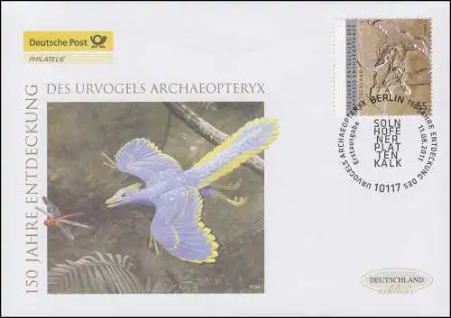 2887 Urvogel Archaeopteryx, Schmuck-FDC Deutschland exklusiv