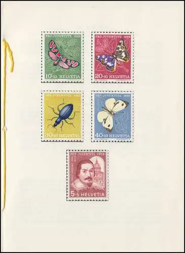 Schweiz Faltblatt Nr. 5 Pro Juventute 1956, ET-O