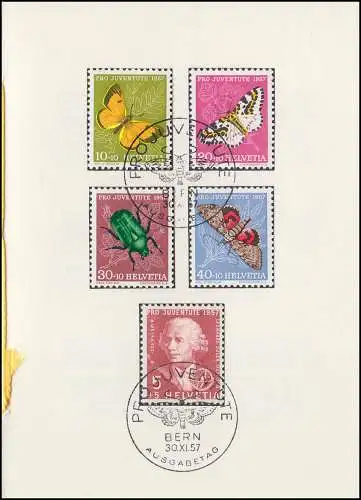 Schweiz Faltblatt Nr. 11 Pro Juventute 1957, ET-O