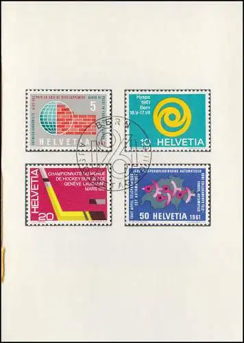 Schweiz Faltblatt Nr. 39 Werbepostmarken Jahresereignisse 1961, ET-O