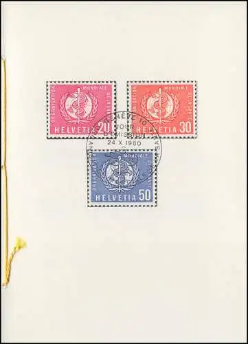 Schweiz Faltblatt Nr. 34 Dienstmarken WHO, ET-O