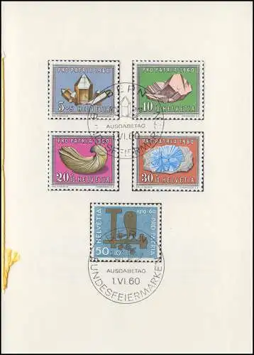 Schweiz Faltblatt Nr. 28 Pro Patria 1960, ET-O