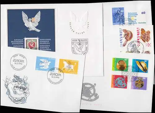 1540-1570 Schweiz-Jahrgang 1995 komplett auf Schmuck-FDC