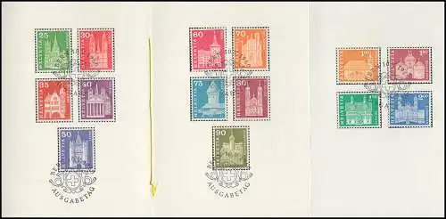 Schweiz Faltblatt Nr. 27 Dauermarken 25 C. - 2 Fr., ET-O