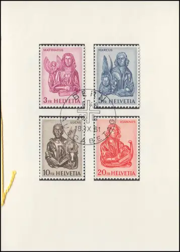 Schweiz Faltblatt Nr. 41 Evangelisten, ET-O
