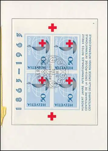 Schweiz Faltblatt Nr. 54 Block Rotes Kreuz, Nr. 8, ET-O