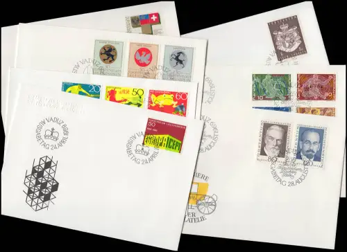 506-520 Liechtenstein-Jahrgang 1969 komplett, FDC mit ESSt Vaduz