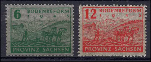 90-91 Bodenreform - sogenanntes Zigarettenpapier, Satz **