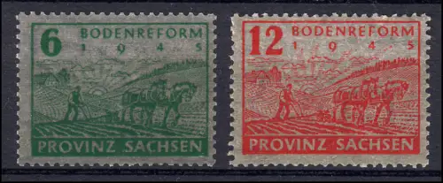 90-91 Bodenreform - sogenanntes Zigarettenpapier, Satz **