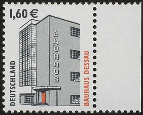 2302I Sehenswürdigkeiten 1,60 Euro Bauhaus Dessau ** postfrisch