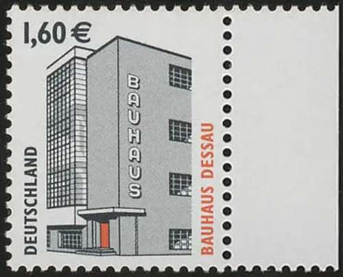 2302I Sehenswürdigkeiten 1,60 Euro Bauhaus Dessau, postfrisch **