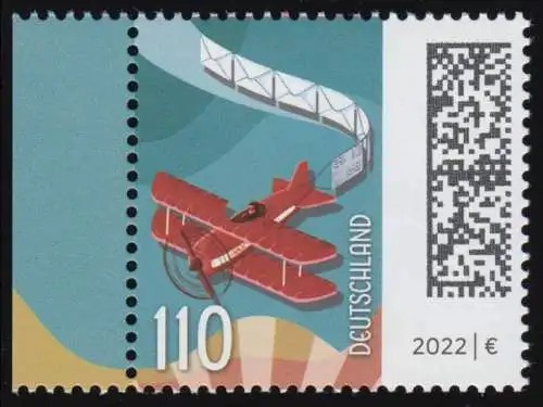 3671CI Welt der Briefe: Luftpost 110 Cent aus Bogen, ** postfrisch