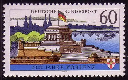 1583y Koblenz, mit Fluoreszenz, ** postfrisch