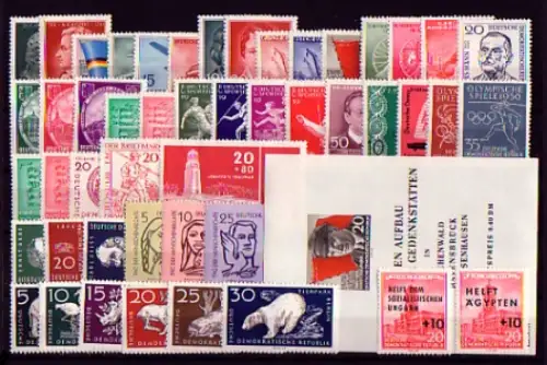 510-558 DDR-Jahrgang 1956 komplett, postfrisch ** / MNH