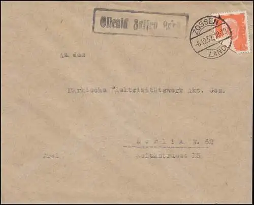 Landpost Glienick Zossen, Brief ZOSSEN LAND 1932