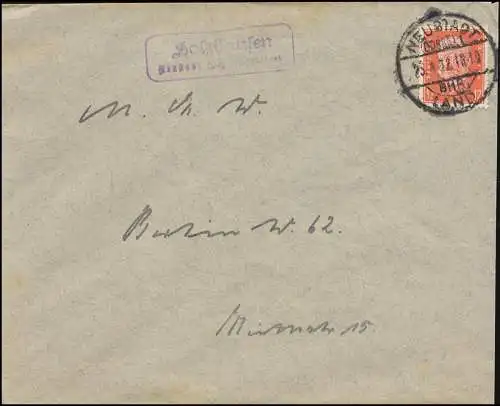 Landpost Holzhausen über Neustadt Dosse, Brief NEUSTADT LAND 1932
