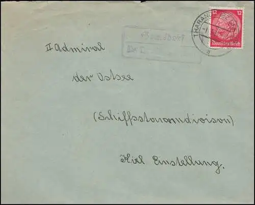 Landpost Somsdorf über Tharandt, Brief THARANDT BEZ. DRESDEN 1.3.37