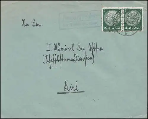 Landpost Niederofleiden über Kirchhain Bz. Kassel, Brief KIRCHHAIN 8.2.37